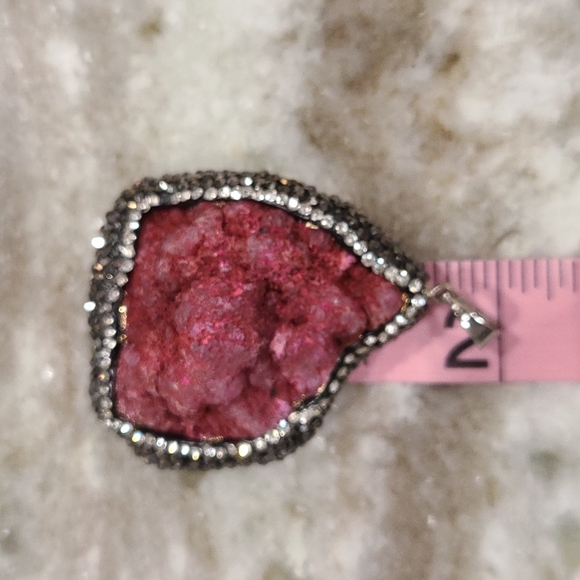 Rhinestones geode pink charm - Picture 4 of 4